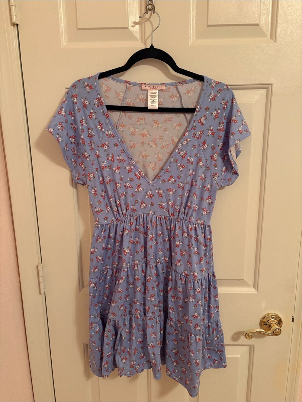 Blue Blush Light Blue Floral Mini Dress